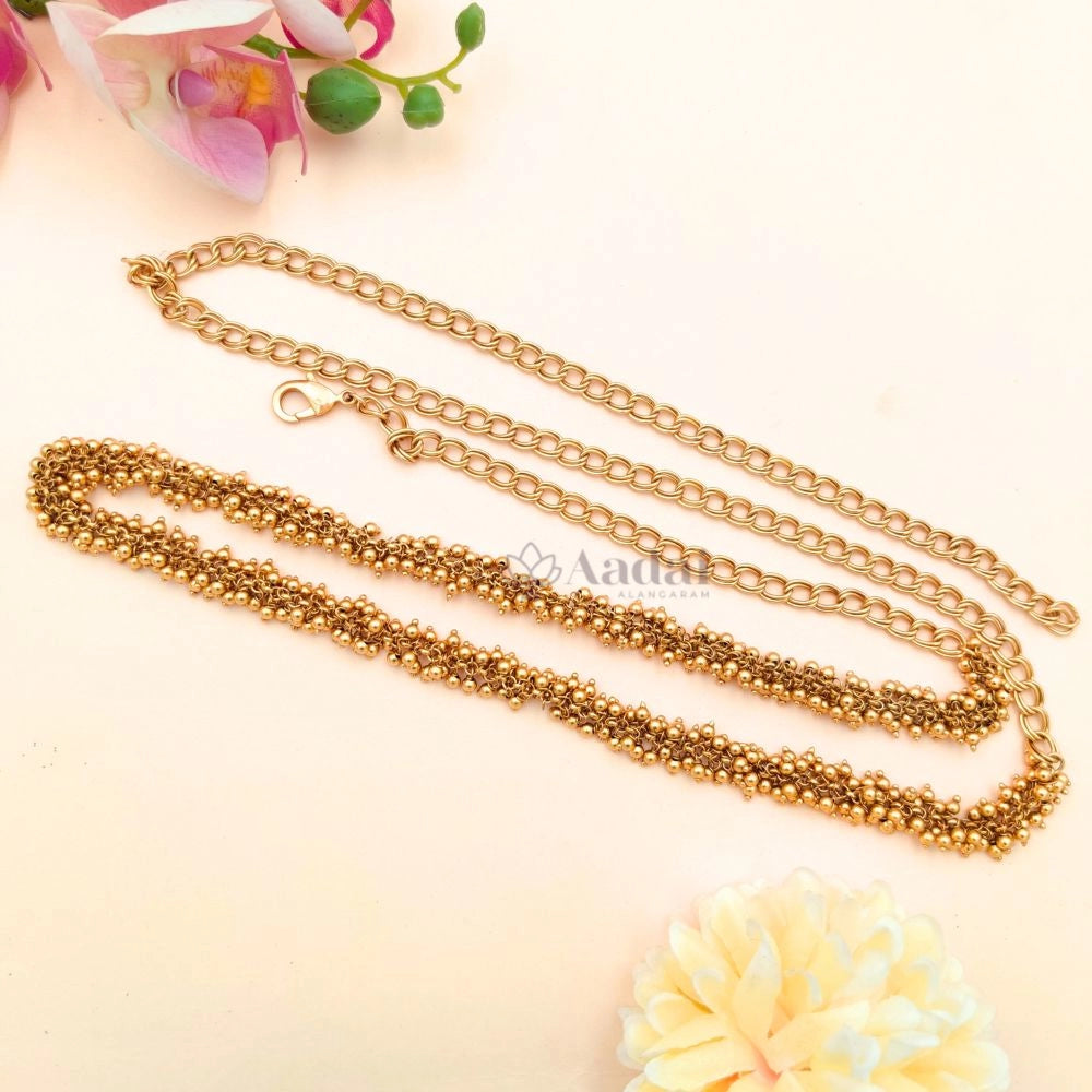 Simple guttapusulu hip chain - Gold
