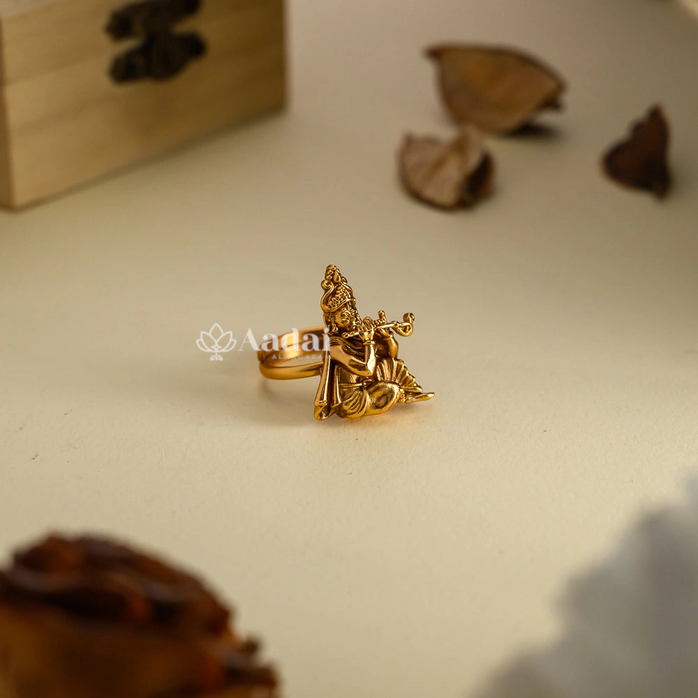 Cute Little Krishna Finger Ring