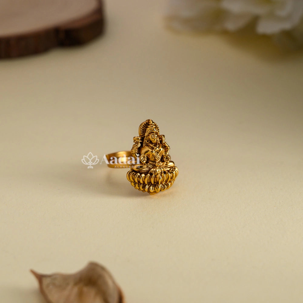 Cute Little Lakshmi Finger Ring