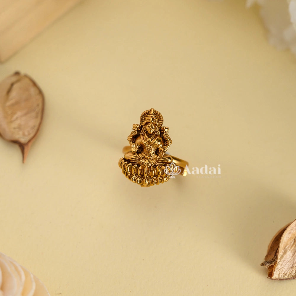 Cute Little Lakshmi Finger Ring