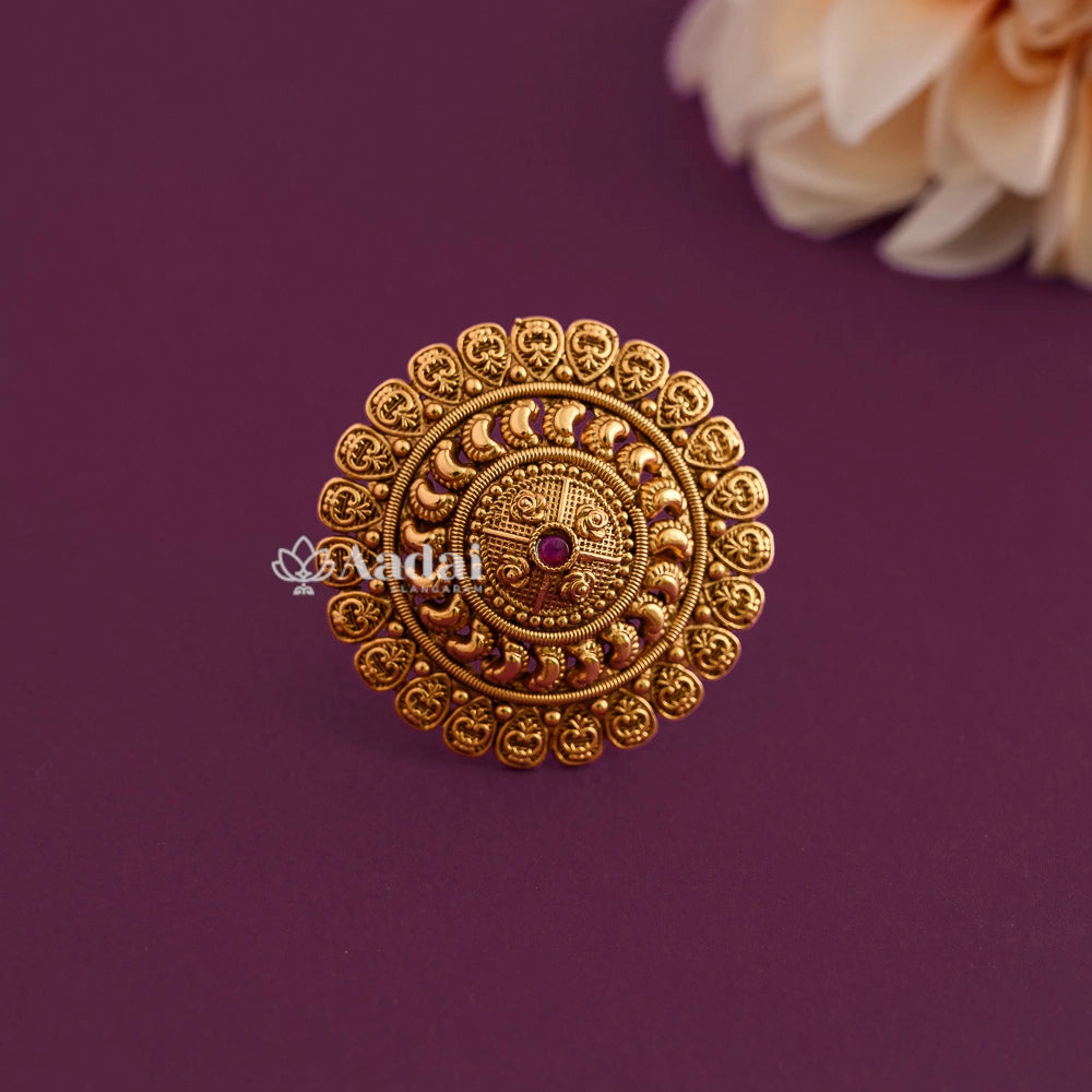 Floral Adjustable Finger Ring