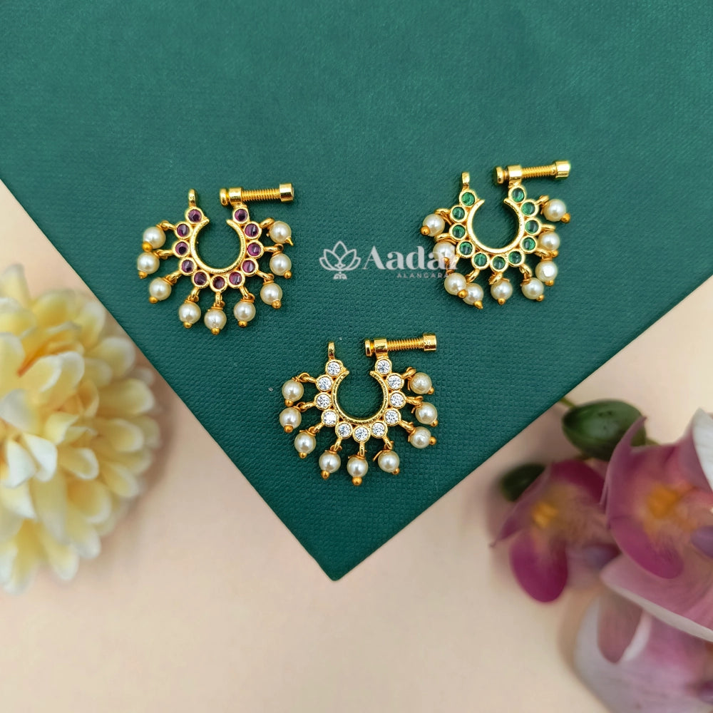Pearl Drop Nose Pin
