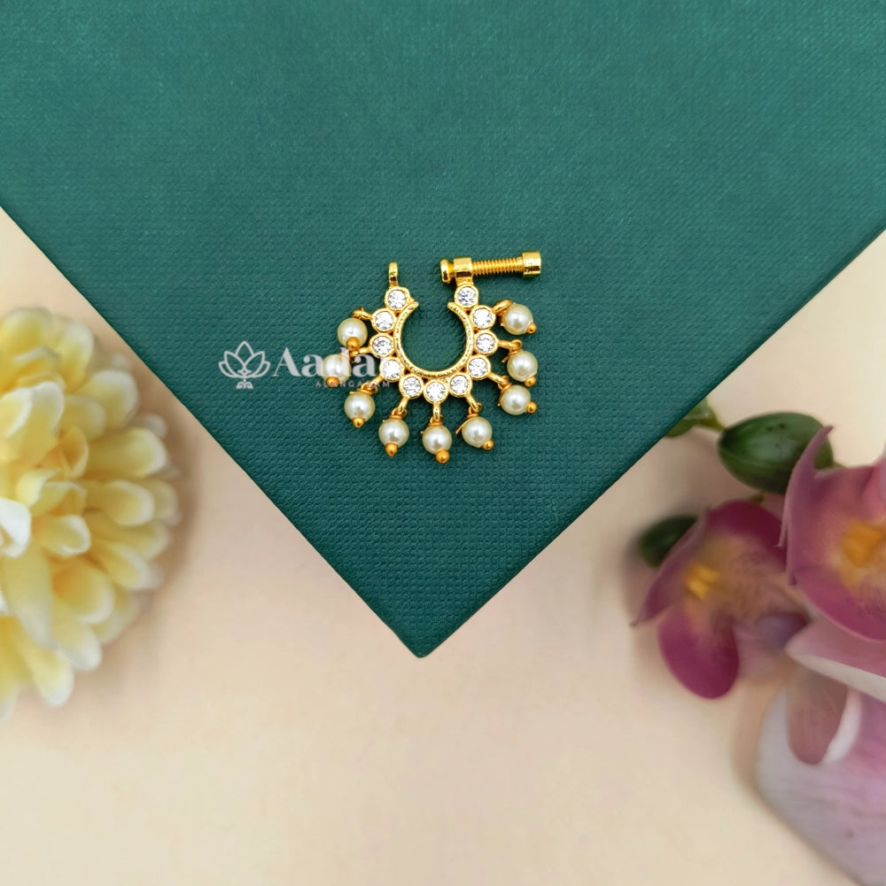 Pearl Drop Nose Pin