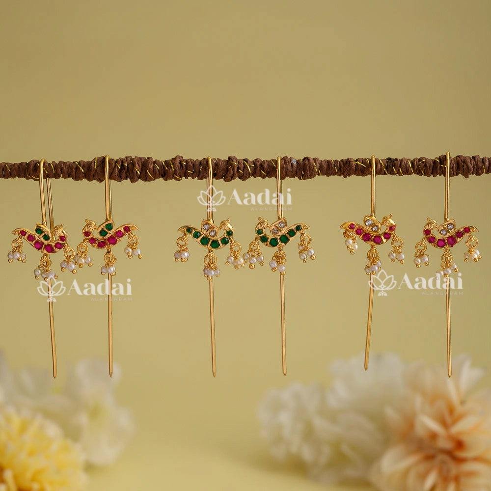 Peacock Jadau Kundan Ear cuff