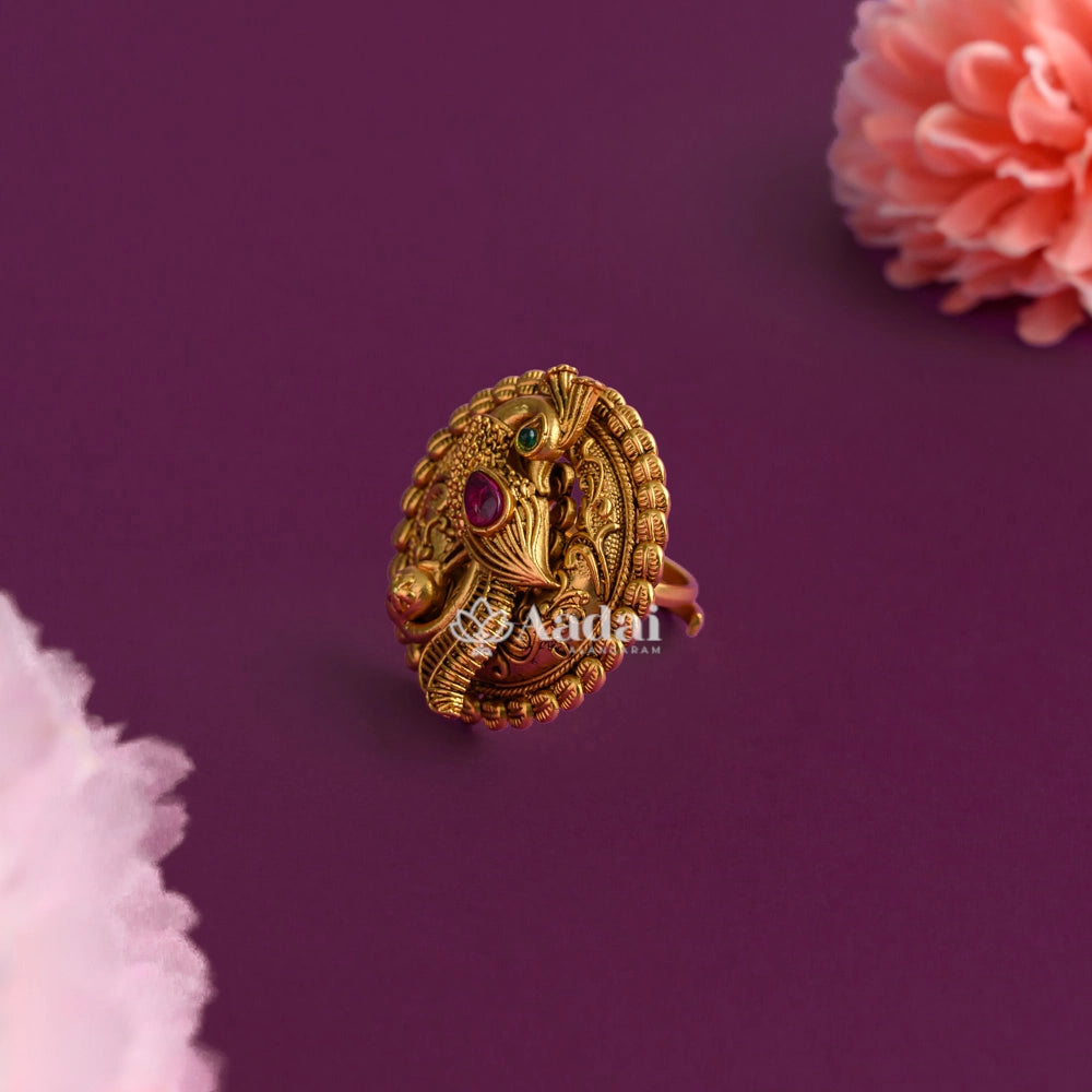 Elegant Peacock Adustable Finger Ring