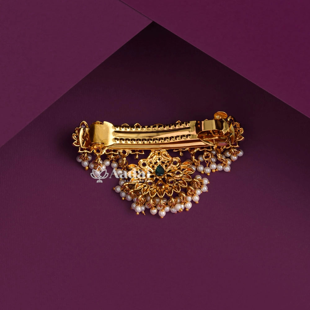 Floral Kemp Pendant Style Hair Clip