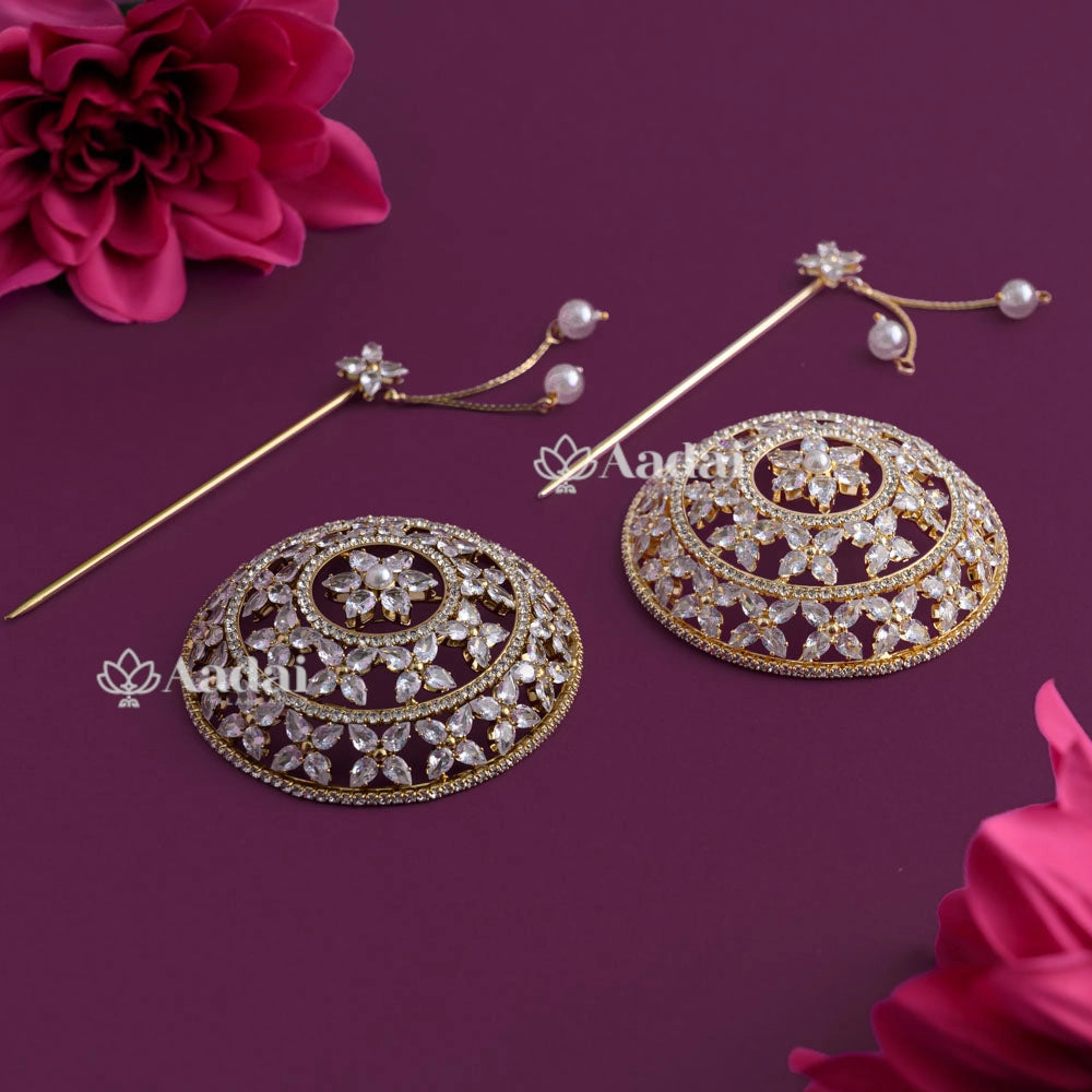 Glittery Zircon Stylish Hair Bun Cage Small