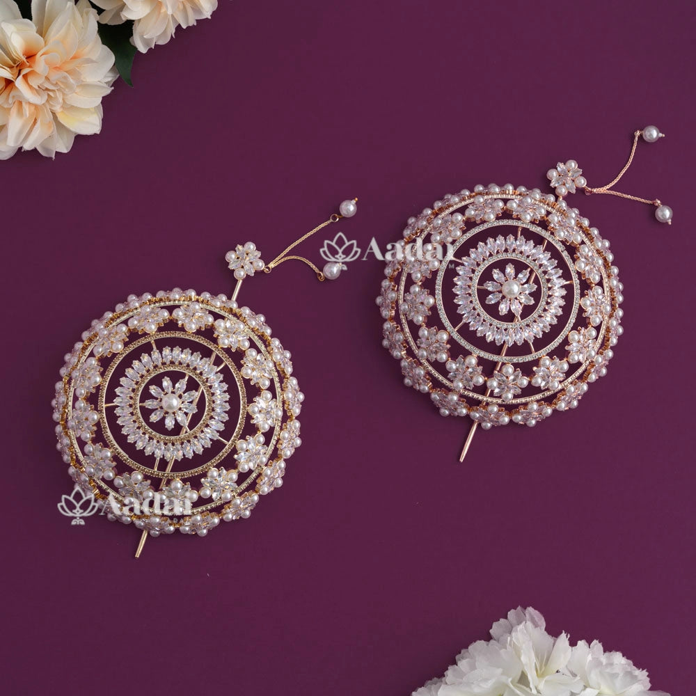 Sparkling Pearl Big Hair Bun Cage