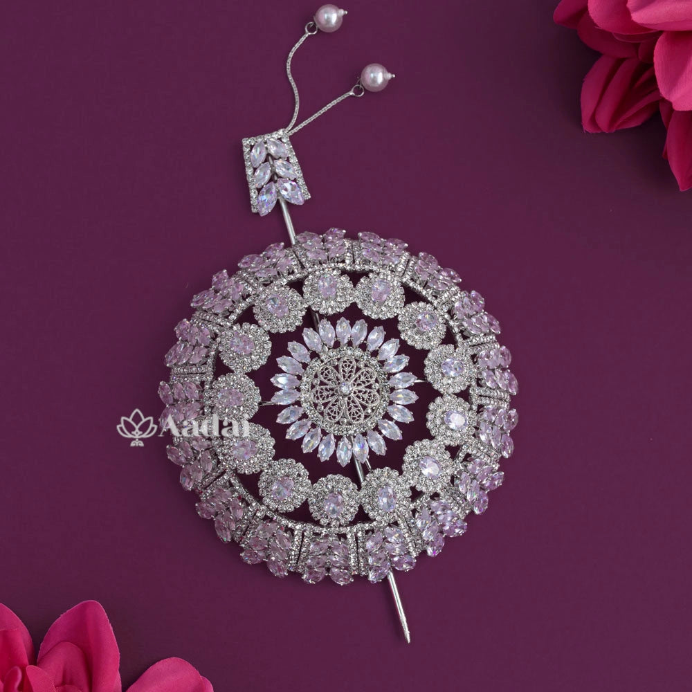 Sparkling AD & Zircon Hair Bun Cage