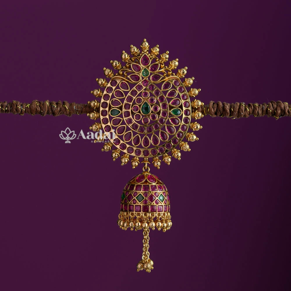 Ethereal Regal Jadai Billai With Jhumka