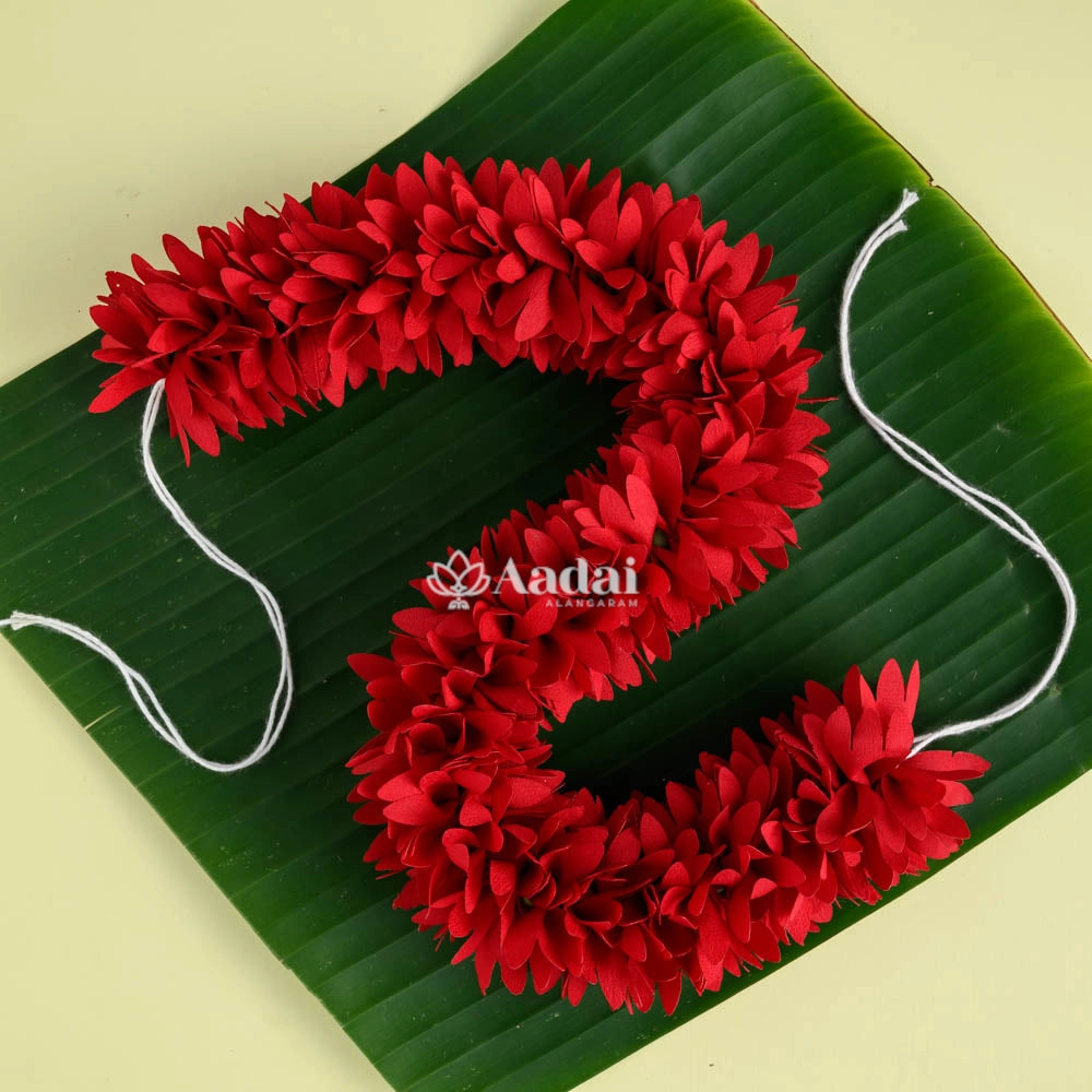 Reusable Fabric Flower String - Red