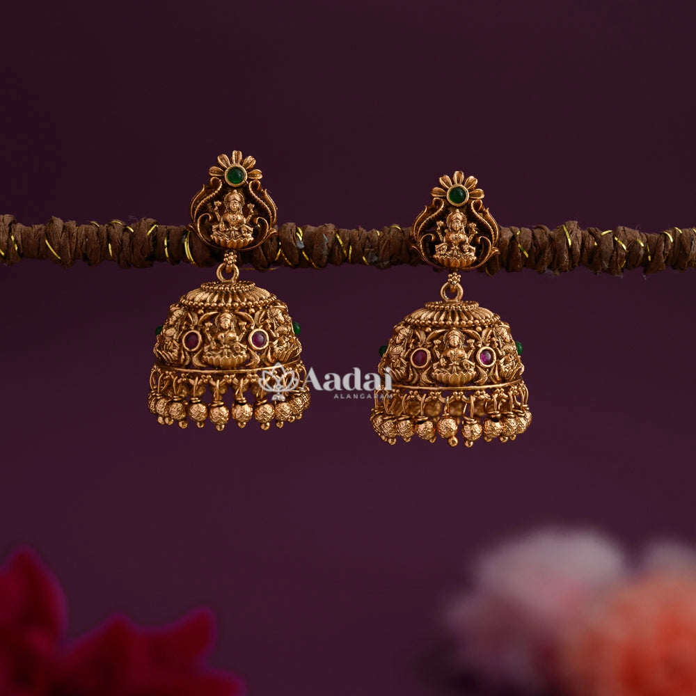 Floral Kemp Jhumka
