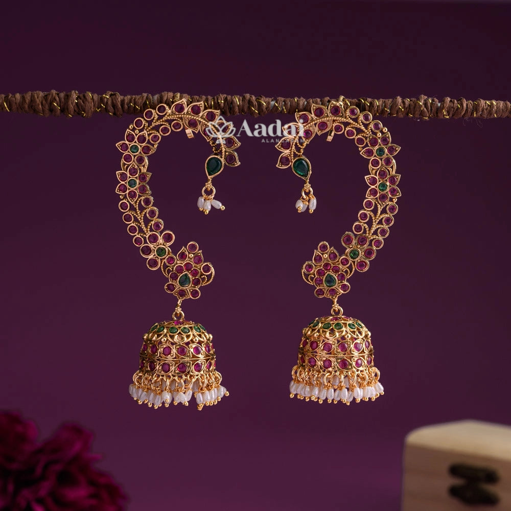 Leafy Kemp Ear Cuff Jhumka