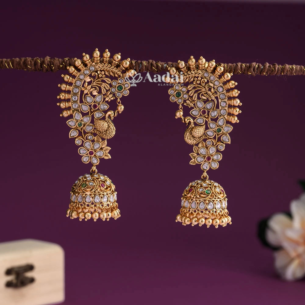 Grand Peacock Ear Cuff Jhumka