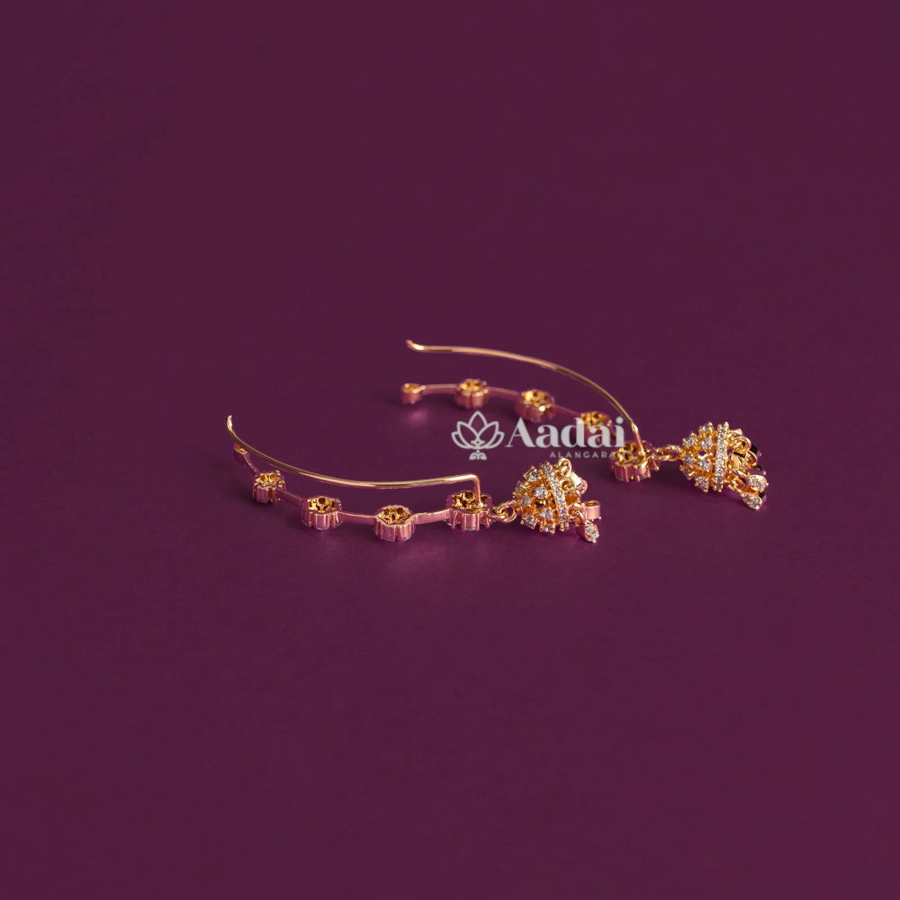 Diamond Replica Ear Cuff With Cute Jhumka