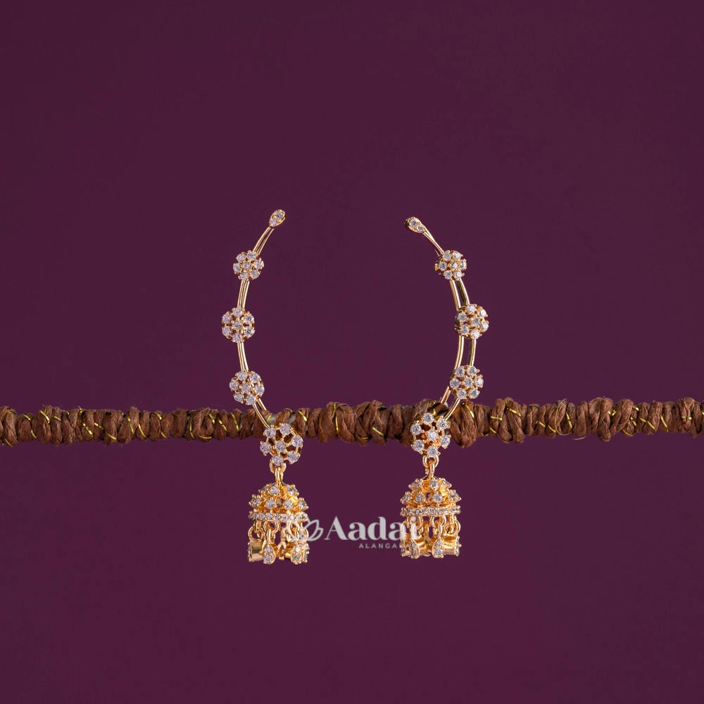 Diamond Replica Ear Cuff With Cute Jhumka