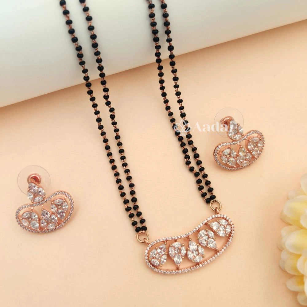 Cute Zircon Mangalsutra - RoseGold