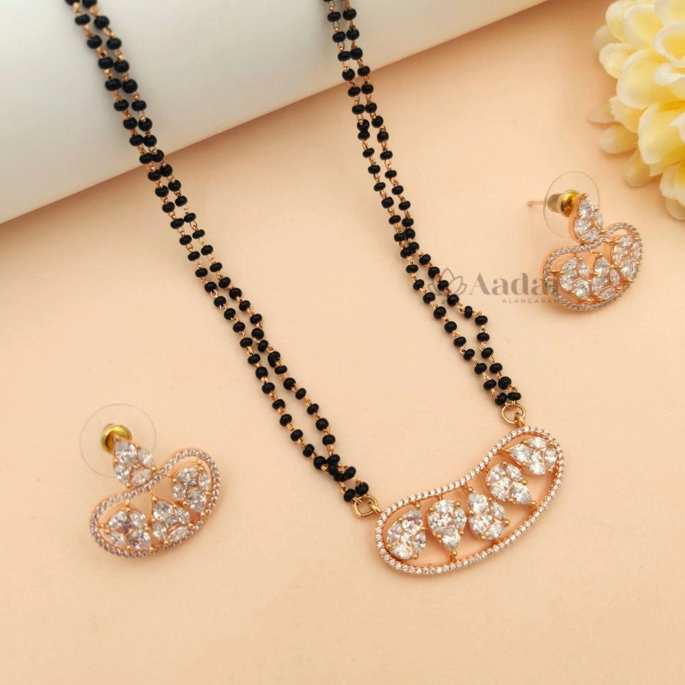 Cute Zircon Mangalsutra - Gold