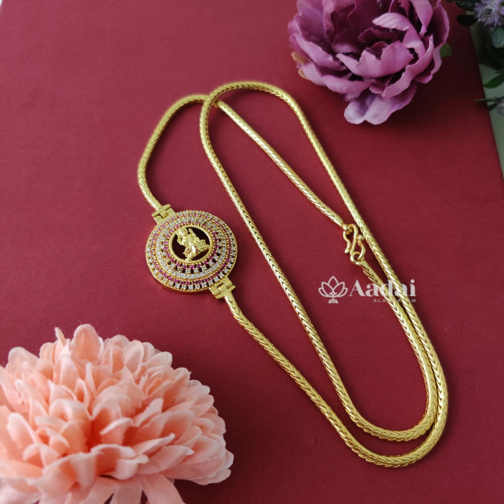 Lakshmi pendant mogappu chain