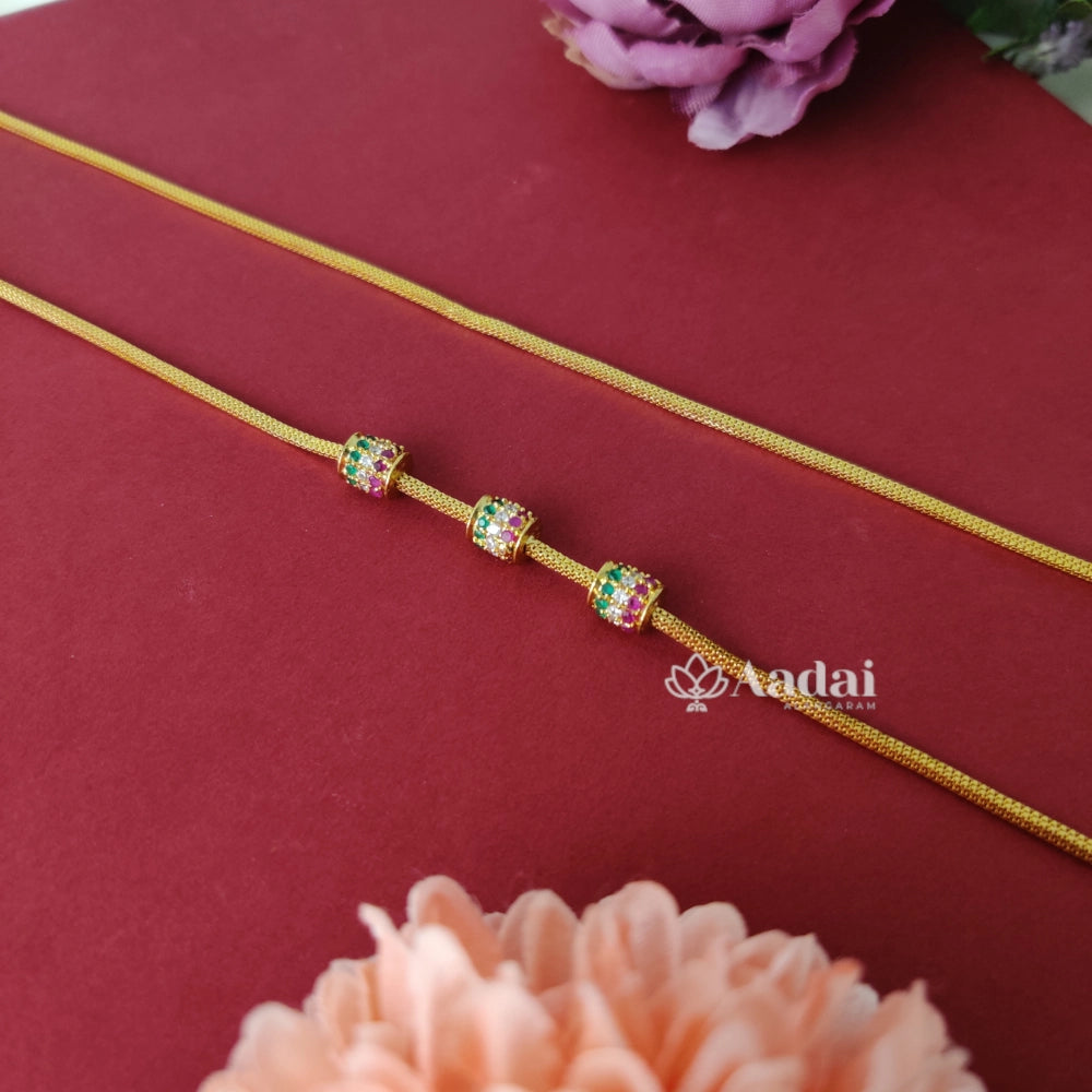 Round bead mogappu chain