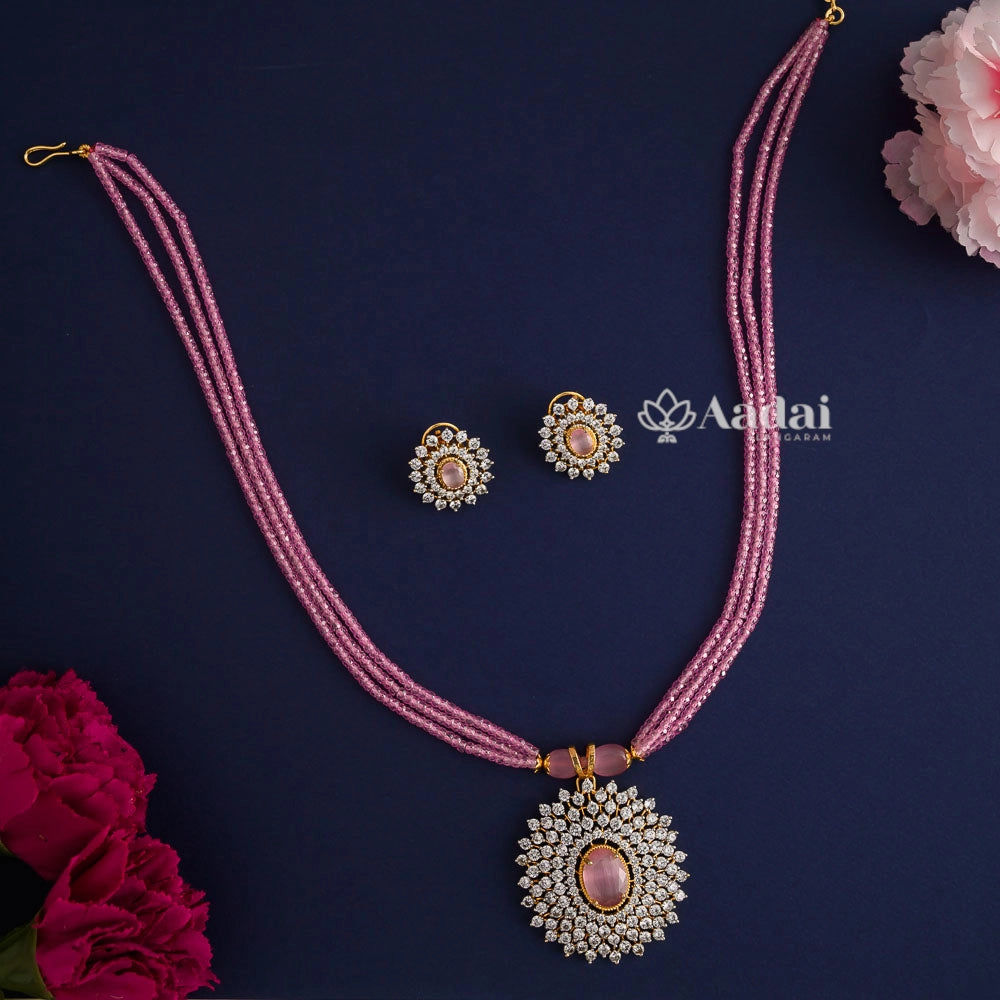 Pink Hydro Crystal Mala