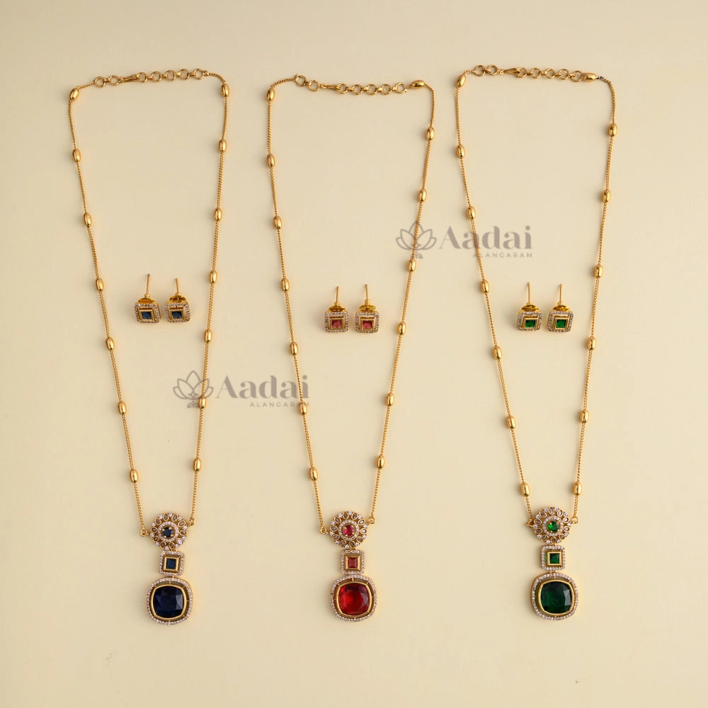Elegant Pendant Chain Set - 2