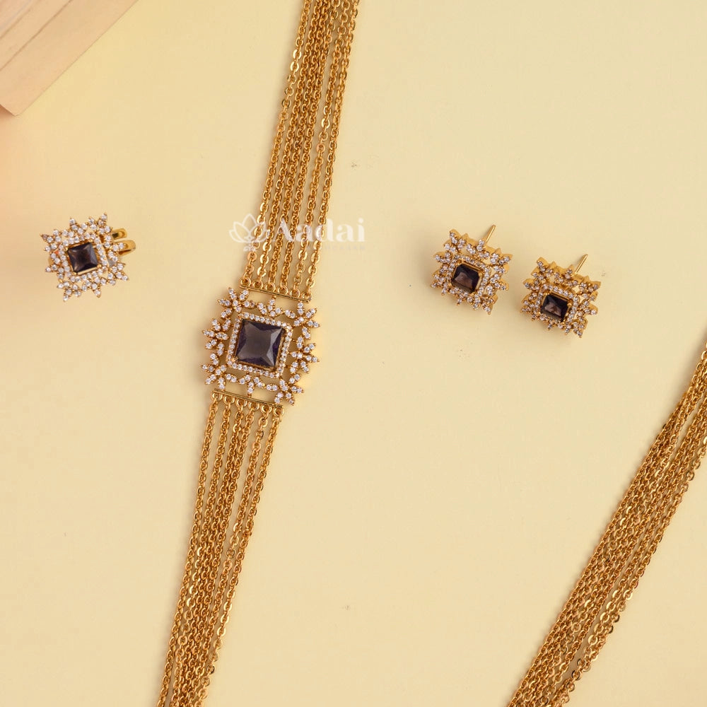 Chandraharam Combo Set - Voilet Stone