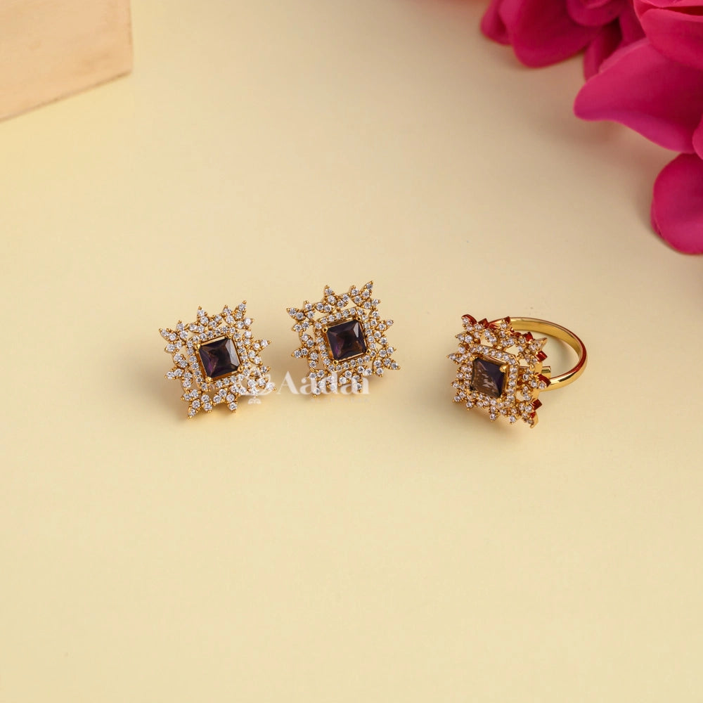 Chandraharam Combo Set - Voilet Stone