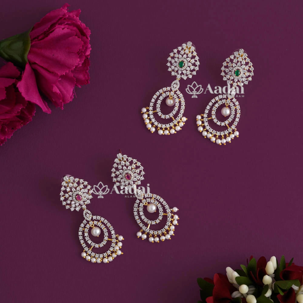 INTRICATELY DESIGNED ZIRCON CHOKER - Ruby