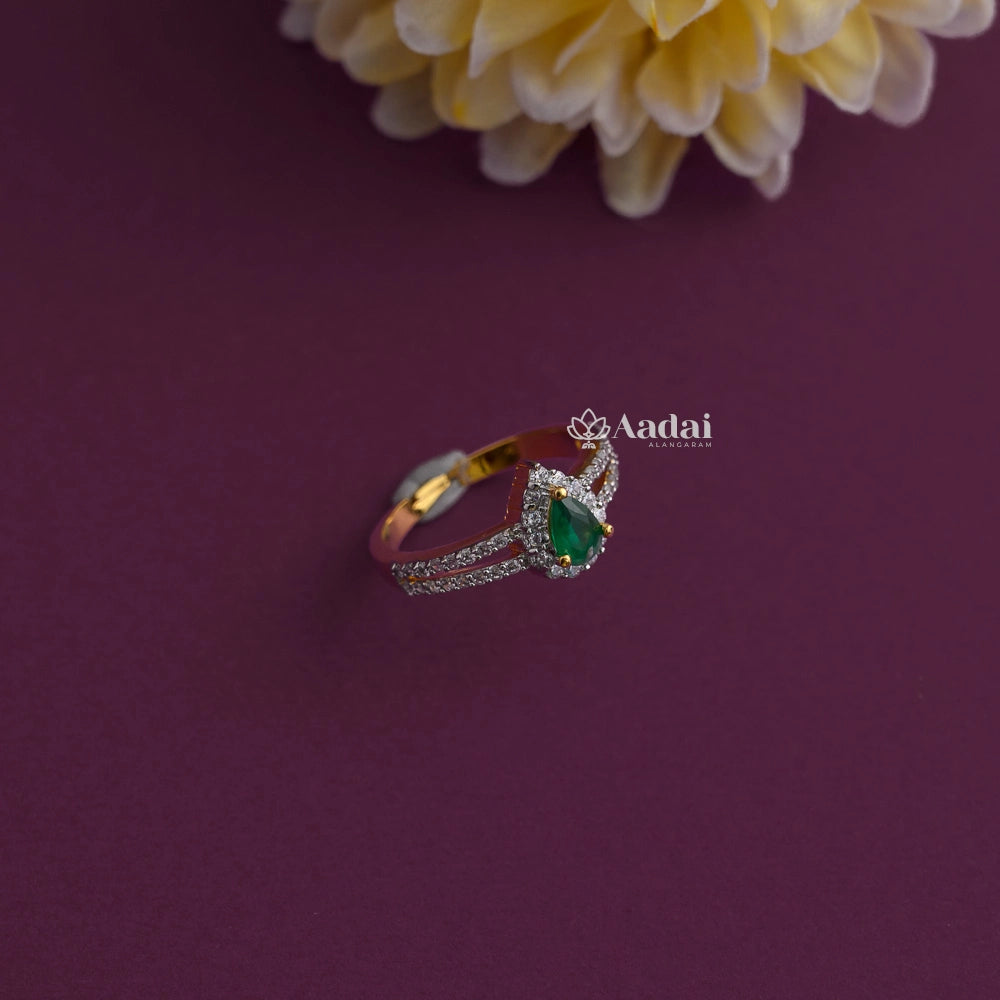 OPULENT DEW DROP DIAMOND LOOK COMBO SET - Green