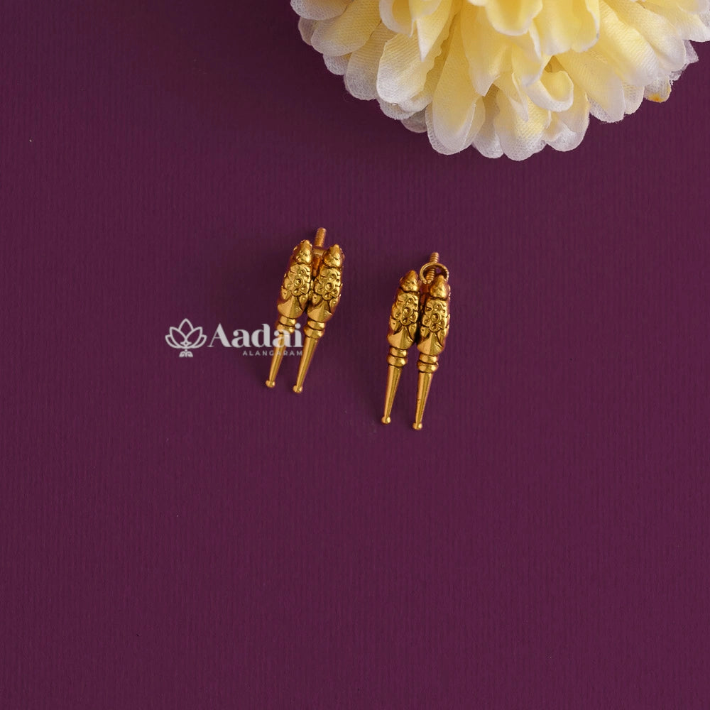 Scalloped antique mullai mottu necklace