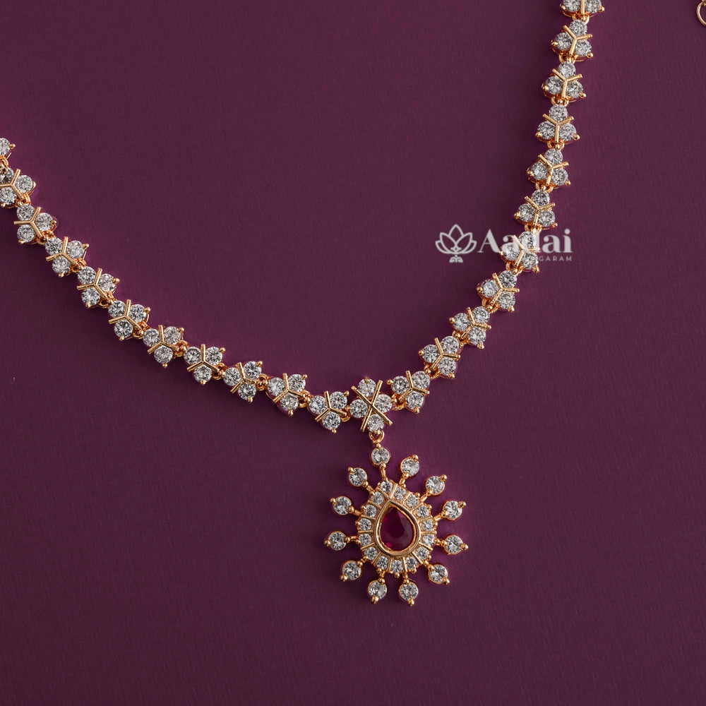 18 Carat Diamond Replica Necklace - Ruby