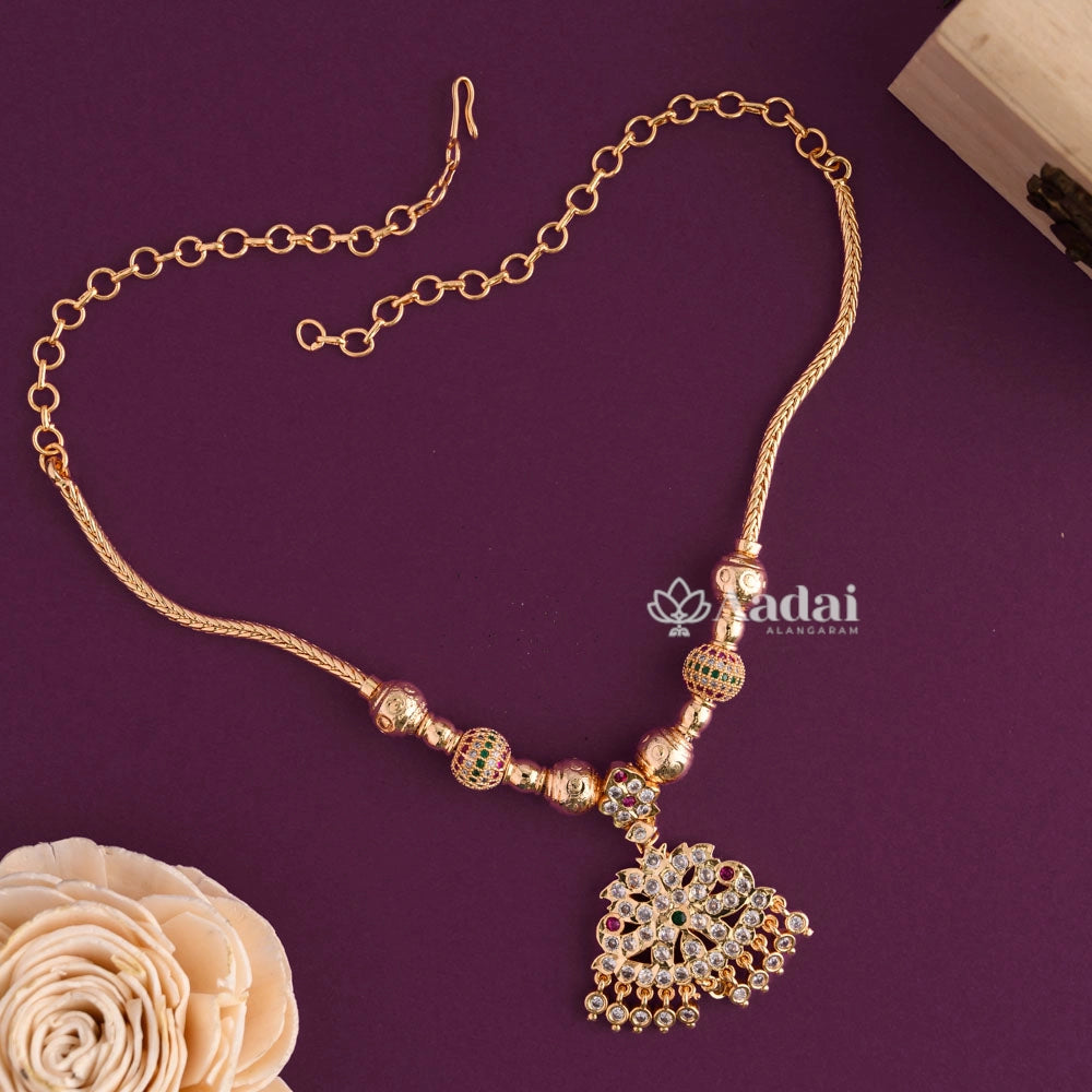 Dual Peacock Vintage Style Necklace