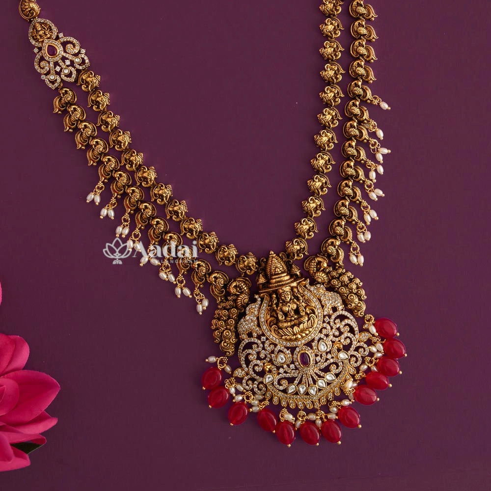 Chalcedony Laxmi Layer Haram - Red