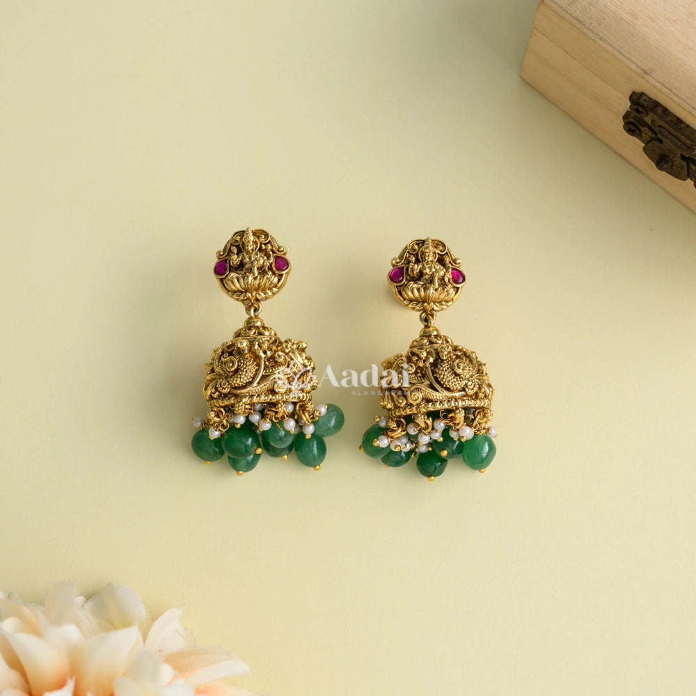 Antique Lakshmi Jadau Mandapam Beaded Haram