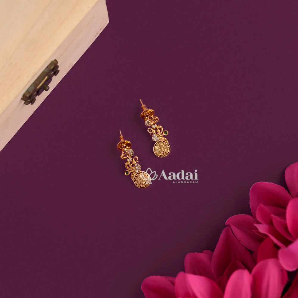 Simple Peacock Lakshmi Kasu Mala Haram