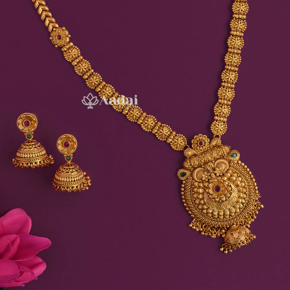Non Idol Floral Antique Gold Look Alike Haram