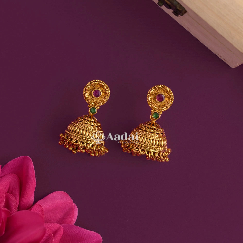 Non Idol Floral Antique Gold Look Alike Haram