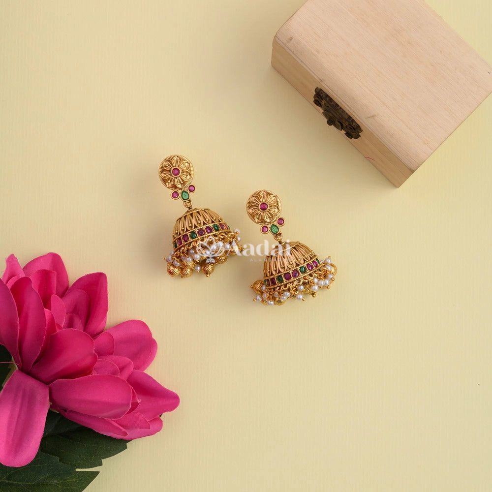Lakshmi Pendant With Cluster Pearl Haram