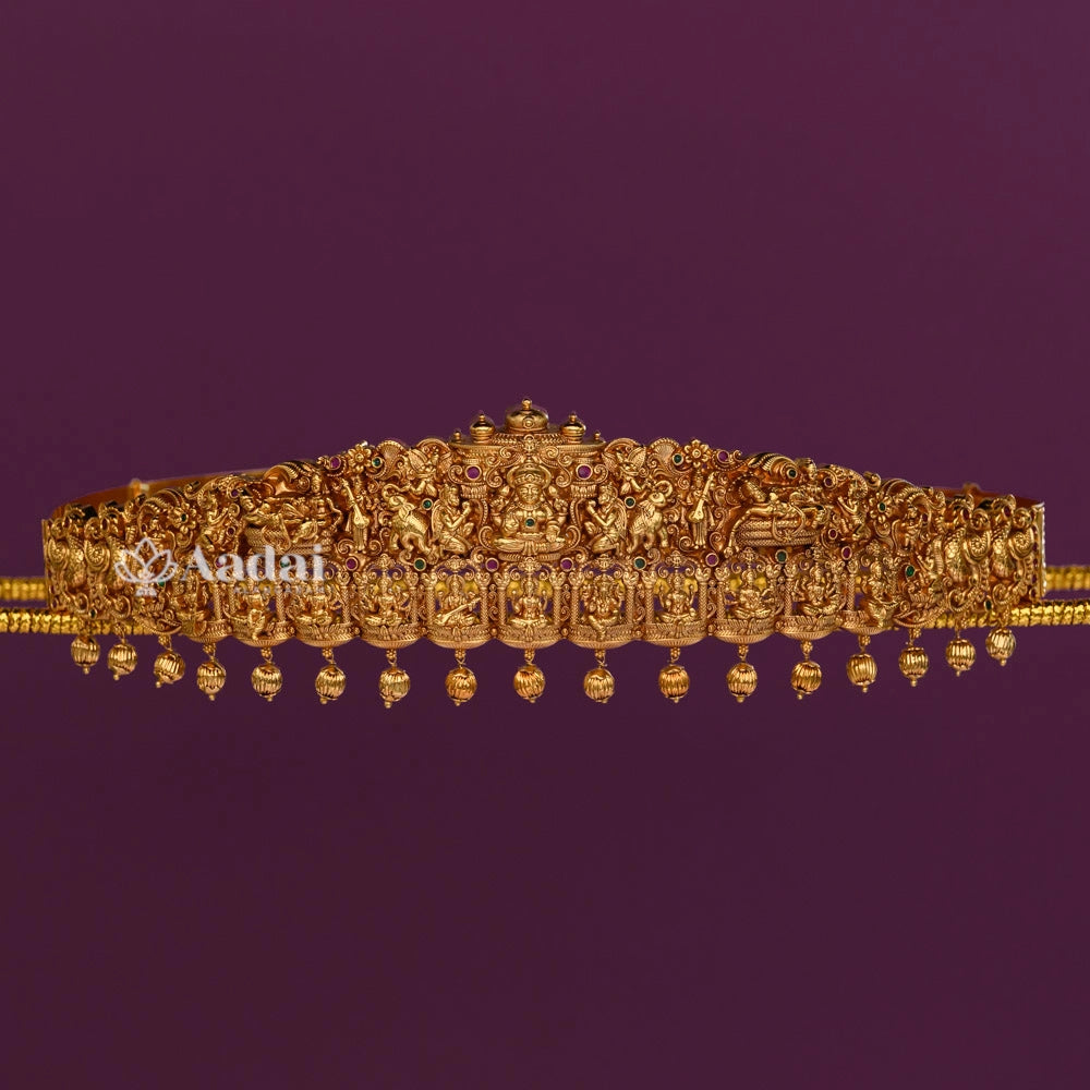 Intricately Designed Lakshmi Devi Nakshi Hip belt