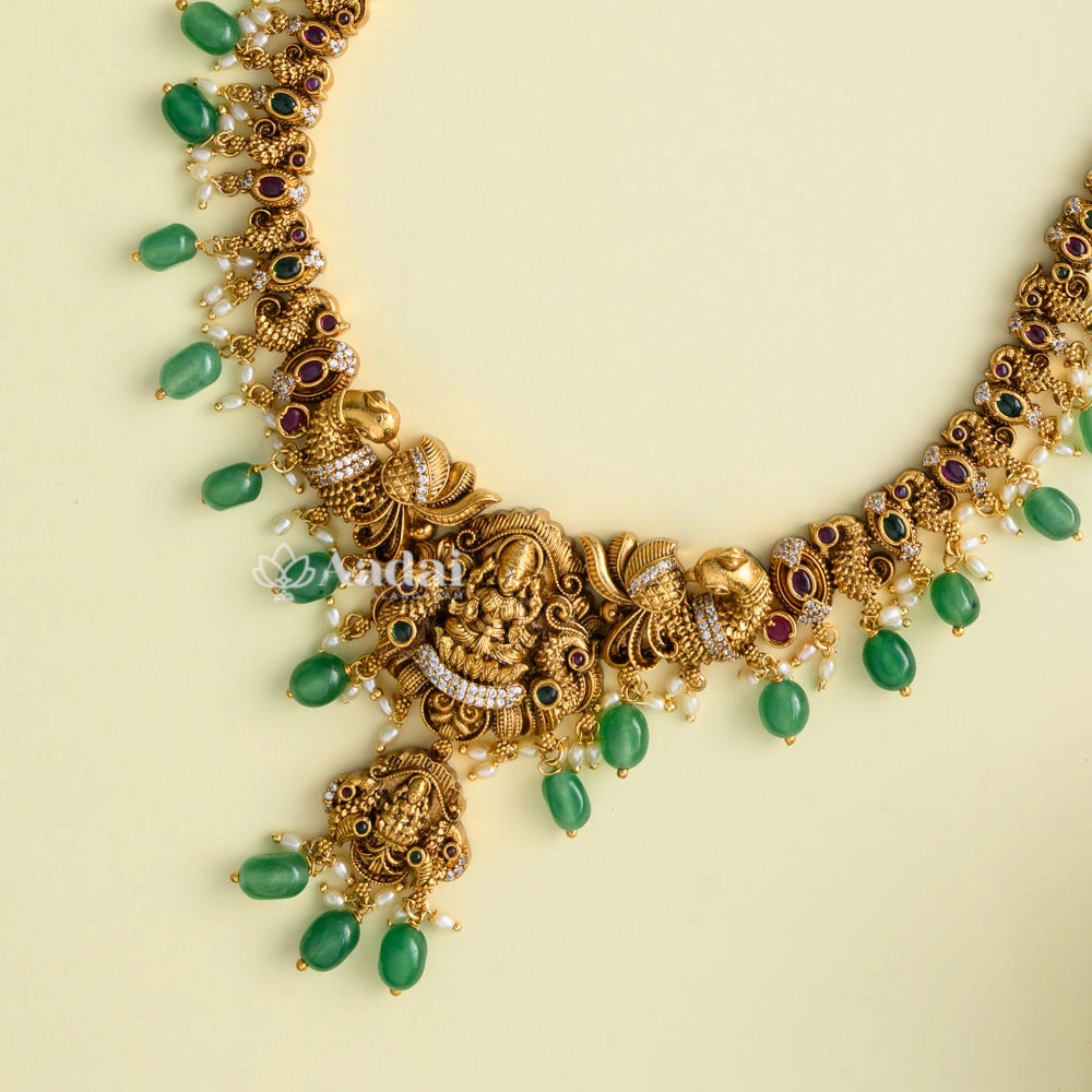 Semi Bridal Antique Nakshi Lakshmi Combo Set