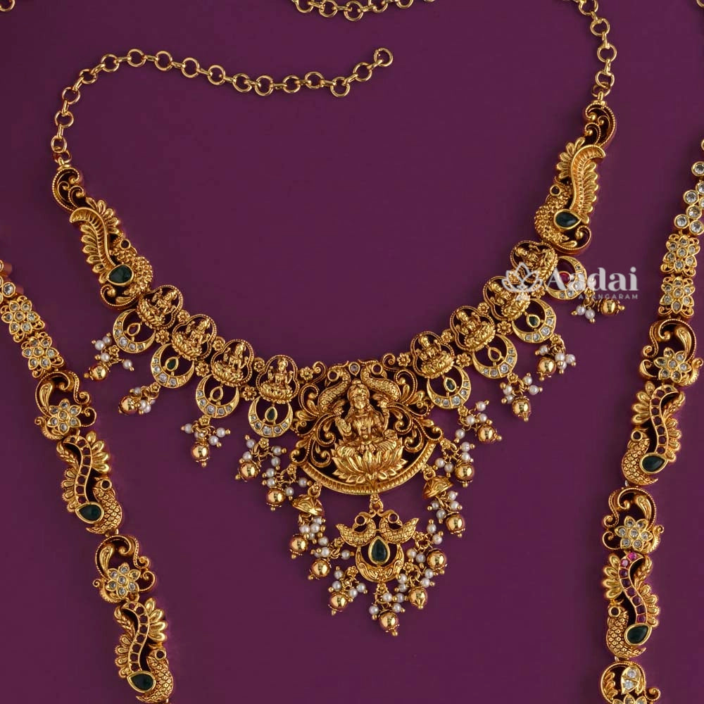 Sculpted Nakshi Lakshmi’s Motif Bridal Combo