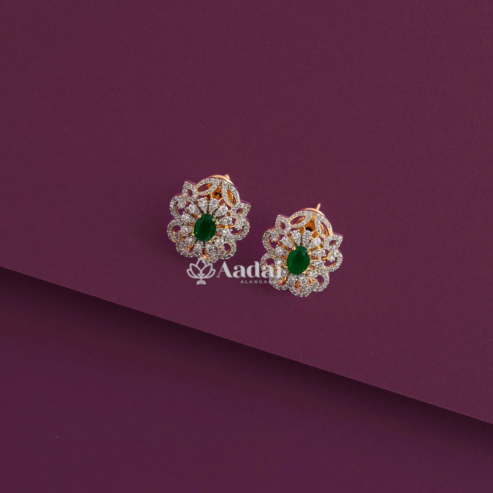 Sparkling String With Diamond Pendant Sets - Green