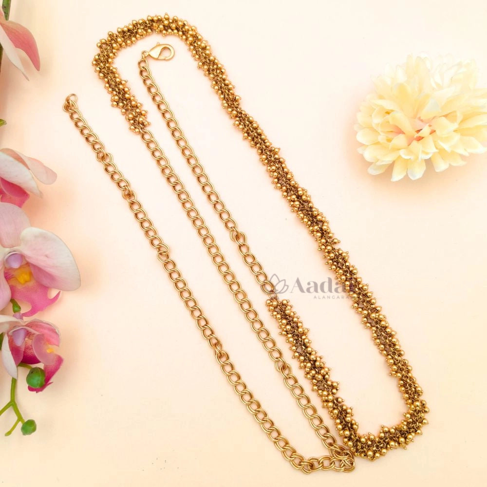 Simple guttapusulu  hip chain - Gold