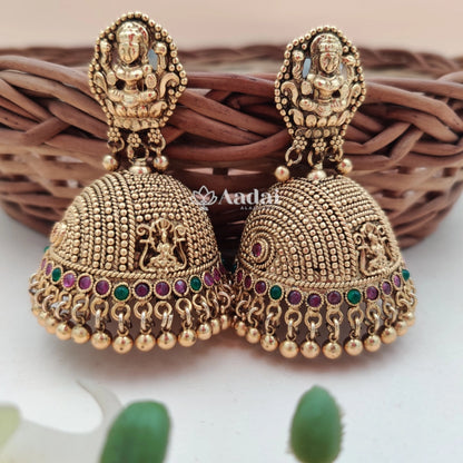 Big Lakshmi Motifs Jhumkas