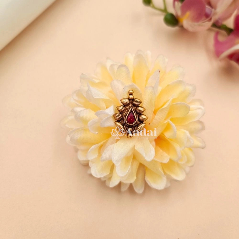 Antique Floral Nose Pin 