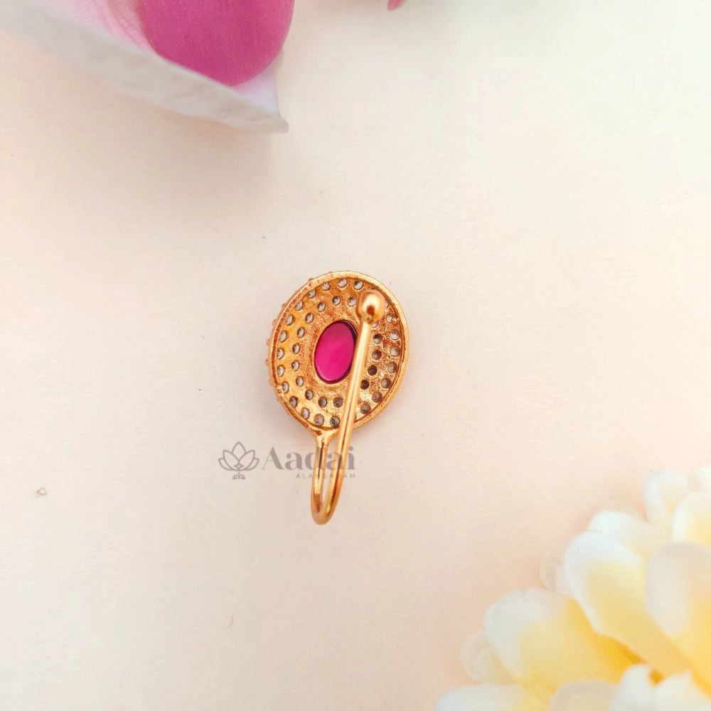 AD Ruby nose pin