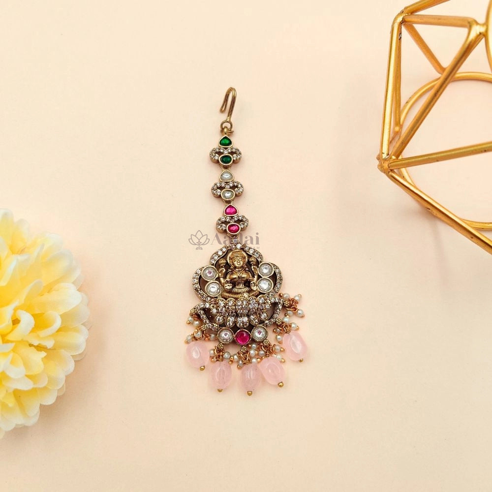 Fusion Victorian Lakshmi Stone Tikka - Pink