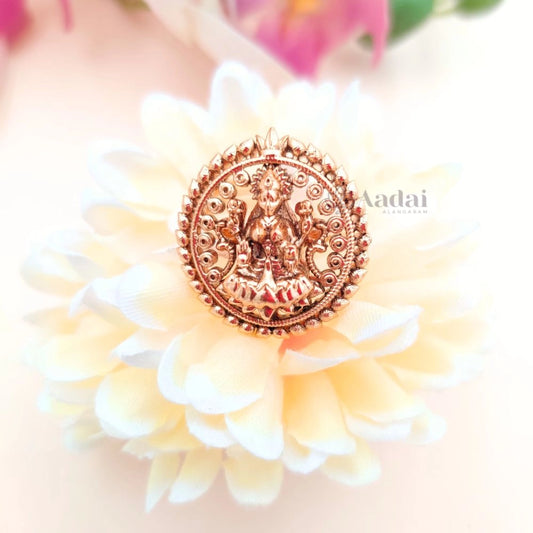 Gold lakshmi ring