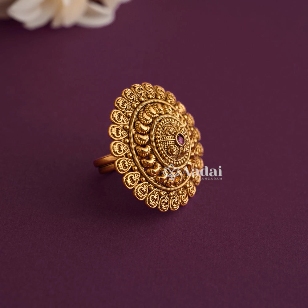 Floral Adjustable Finger Ring